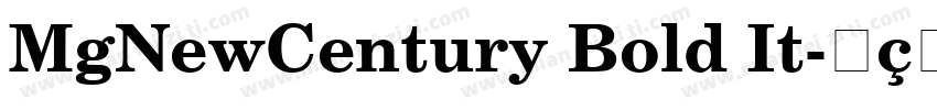 MgNewCentury Bold It字体转换